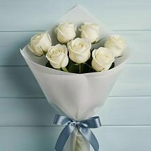 Букет 7 Белых роз Эдлесс Лав #REPLACE_PRED# Пятницкое
