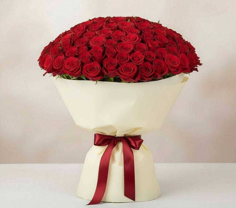 Букет 101 Красная роза Милано в Пятницкое