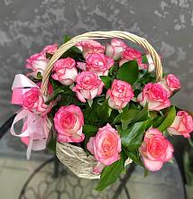 Цветочная композиция из Розы в корзине #REPLACE_PRED# Пятницкое