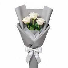 Букет 3 белые розы #REPLACE_PRED# Пятницкое