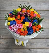 Букет цветов из:  Розы и Хризантемы в Пятницкое