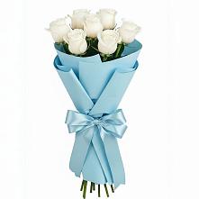 Букет 7 белых роз Проуд в Пятницкое