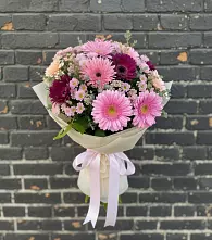 Букет цветов из:  Герберы и Хризантемы в Пятницкое